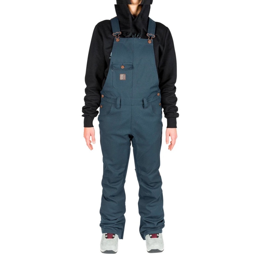 L1 Loretta Overall Bib 20K Shell Snowboard Pants, Women's XS Slim, Ink Blue